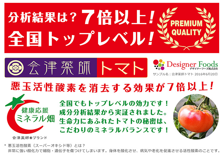 会津薬師トマト 2016成分分析結果